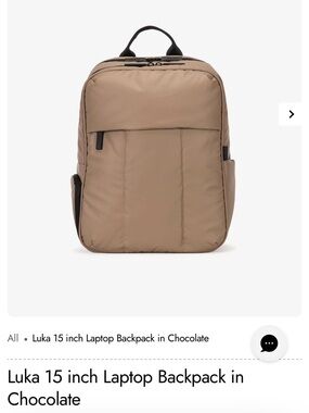 Luka 15-inch Laptop Backpack in Chocolate